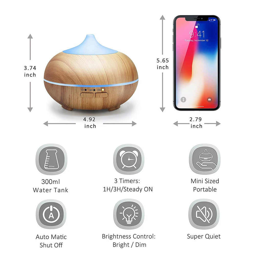 Ultrasonic Aromatherapy Diffuser & Humidifier