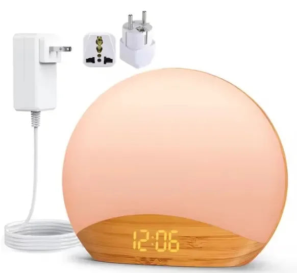 Wood Grain Sunrise Alarm Clock & Sound Machine - Hiigieia