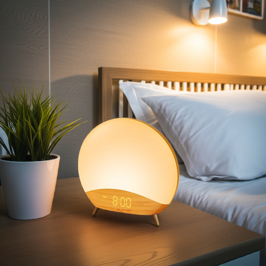 Wood Grain Sunrise Alarm Clock & Sound Machine - Hiigieia