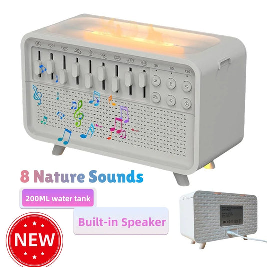Flame Air Diffuser White Noise Sleep Machine - Hiigieia