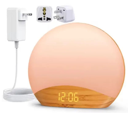 Wood Grain Sunrise Alarm Clock & Sound Machine - Hiigieia