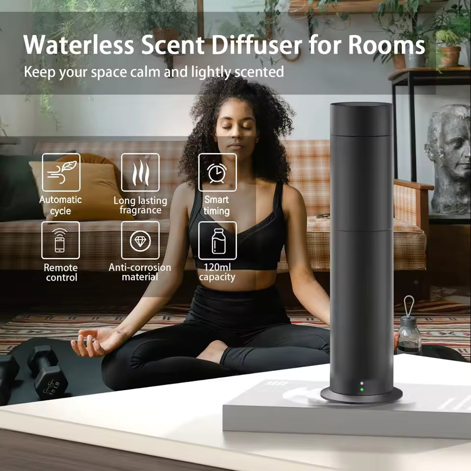 Pillar Diffuser for Pure, Silent Aromatherapy Inspired by breath itself. Our Pillar Diffuser uses cold-air misting to transform essential oils into a whisper of wellness—without heat, water, or noise. Aromatherapy Pillar Diffuser - Stylish Waterless Hiigi