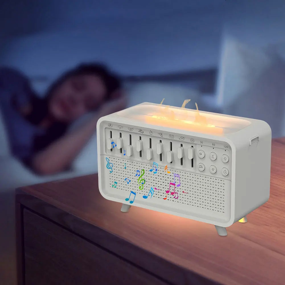Flame Air Diffuser White Noise Sleep Machine - Hiigieia