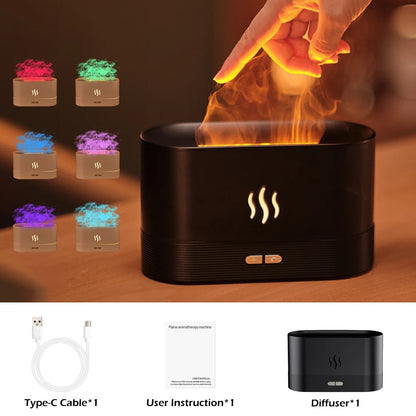 FlameGlow™ Ultrasonic Aroma Humidifier - Hiigieia