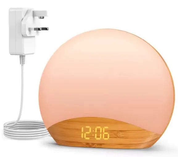 Wood Grain Sunrise Alarm Clock & Sound Machine - Hiigieia