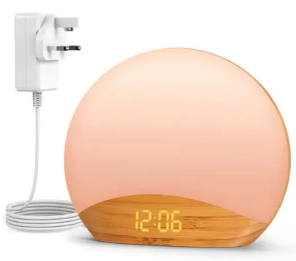 Wood Grain Sunrise Alarm Clock & Sound Machine - Hiigieia