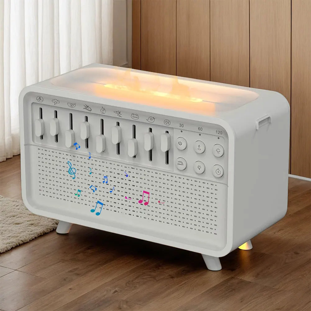 Flame Air Diffuser White Noise Sleep Machine - Hiigieia