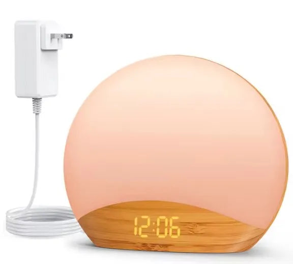 Wood Grain Sunrise Alarm Clock & Sound Machine - Hiigieia