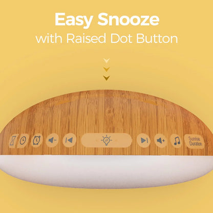 Wood Grain Sunrise Alarm Clock & Sound Machine - Hiigieia