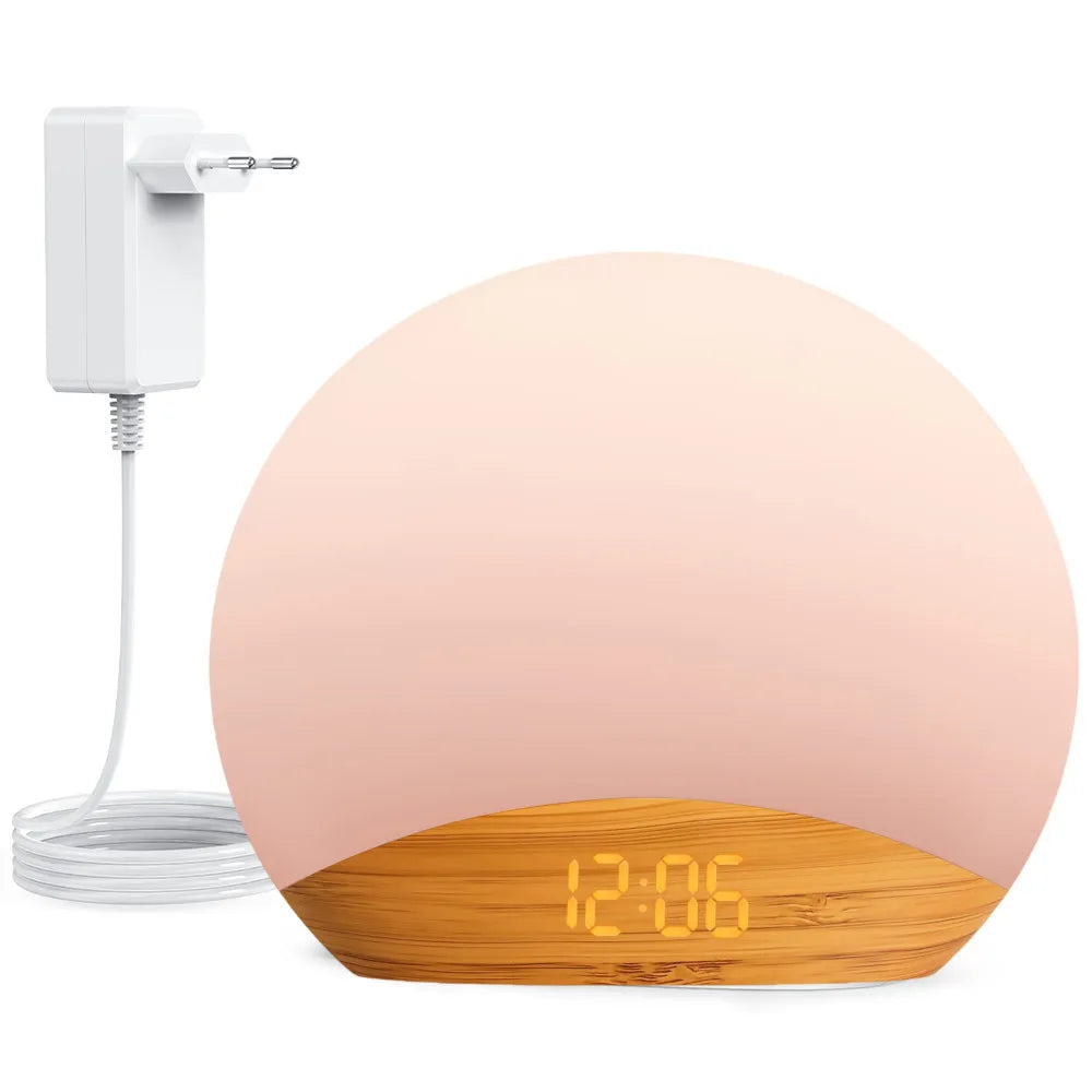 Wood Grain Sunrise Alarm Clock & Sound Machine - Hiigieia