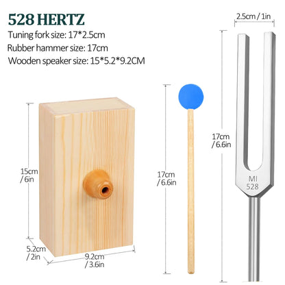 SoulTone™ Chakra Tuning Fork Set – 432Hz or 528Hz with Resonance Box - Hiigieia