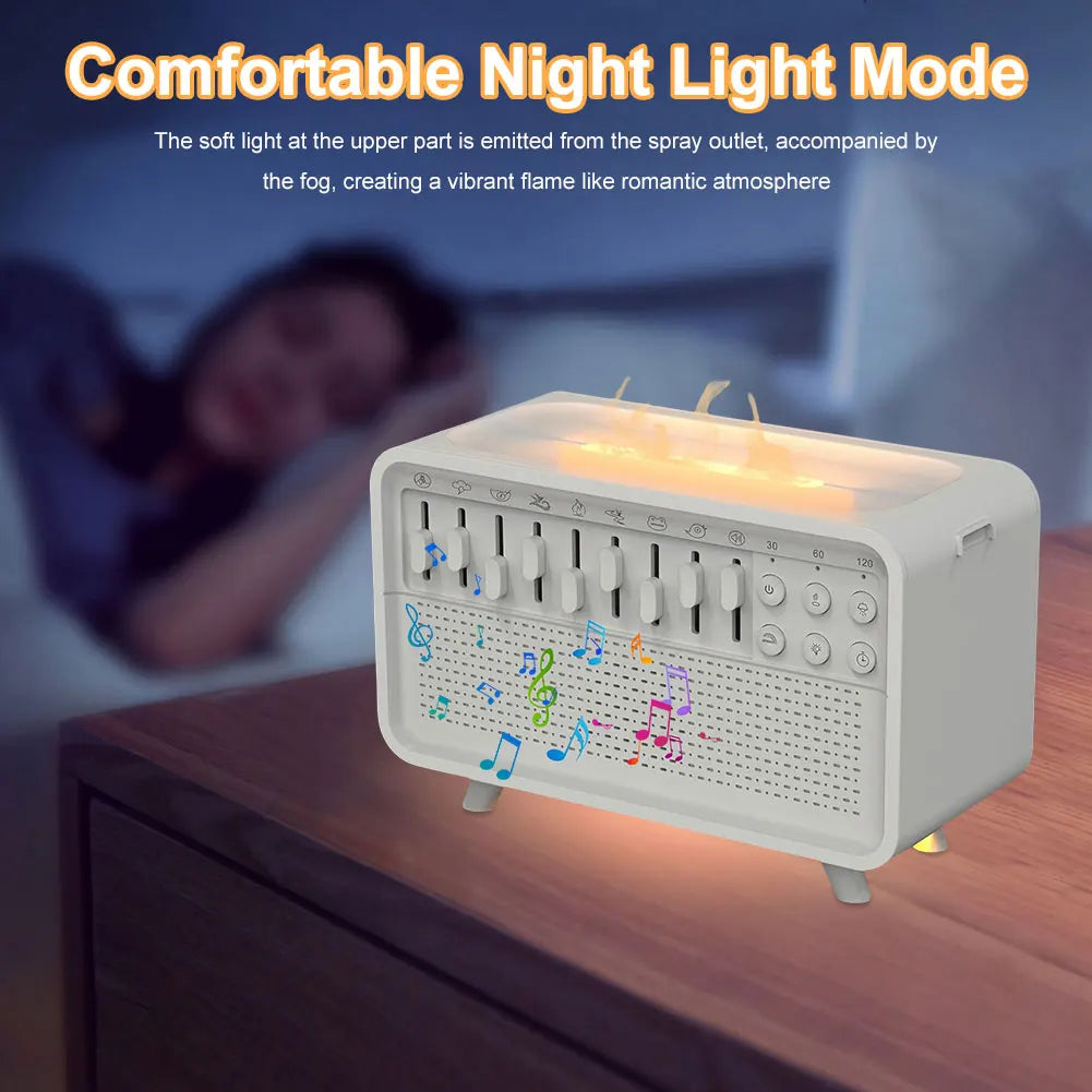 Flame Air Diffuser White Noise Sleep Machine - Hiigieia