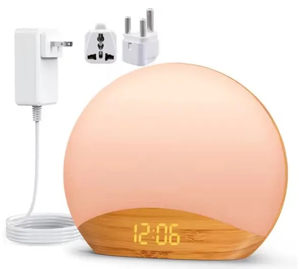 Wood Grain Sunrise Alarm Clock & Sound Machine - Hiigieia